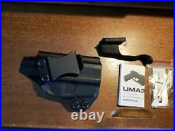 Lima 365 laser sight (grn) and Concealment Express IWB KYDEX Holster (right hnd)