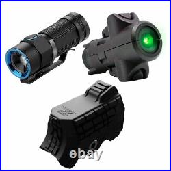 Mck Side Adaptor + Flashlight + Laser, Color Green