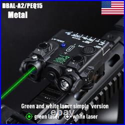 Metal PEQ-15A DBAL-A2 IR Laser Green laser Dot Sight Light LED Flashlight BK