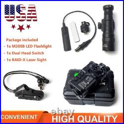 Metal RAID-X IR Aiming Green Laser Sight + M300B Flashlight + Tactical Switch US