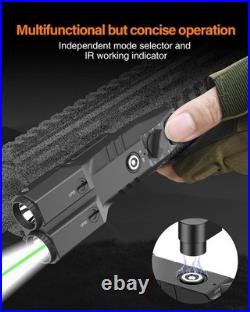 Mlok Picatinny Mounted Tactical Flashlight Green Laser 940nm IR Illuminator