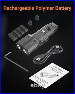 Mlok Picatinny Mounted Tactical Flashlight Green Laser 940nm IR Illuminator