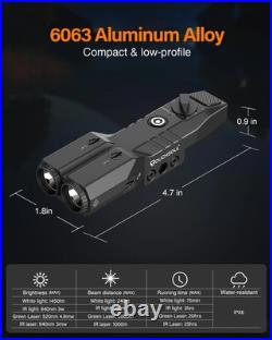 Mlok Picatinny Mounted Tactical Flashlight Green Laser 940nm IR Illuminator F Mlok Picatinny Mounted Tactical Flashlight Green Laser 940nm IR Illuminator F