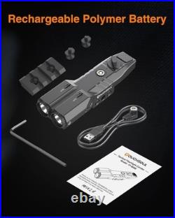 Mlok Picatinny Mounted Tactical Flashlight Green Laser 940nm IR Illuminator F