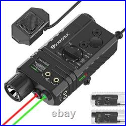 Mlok/Picatinny Mounted Tactical Flashlight Green/ Red Laser 3 in 1 Combo 1600