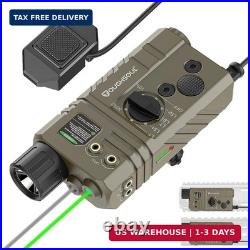 Mlok and Picatinny Mounted Tactical Flashlight Green Laser InfraredIR