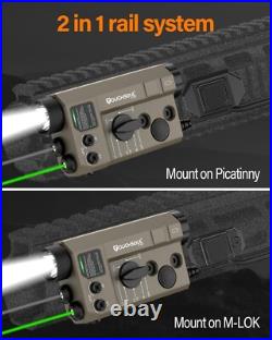 Mlok and Picatinny Mounted Tactical Flashlight Green Laser Infrared(IR) Laser 3