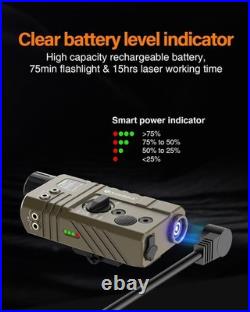 Mlok and Picatinny Mounted Tactical Flashlight Green Laser Infrared(IR) Laser 3