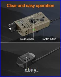 Mlok and Picatinny Mounted Tactical Flashlight Green Laser Infrared(IR) Laser 3
