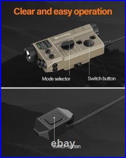 Mlok and Picatinny Mounted Tactical Flashlight Green Laser Infrared(Ir) Laser 3