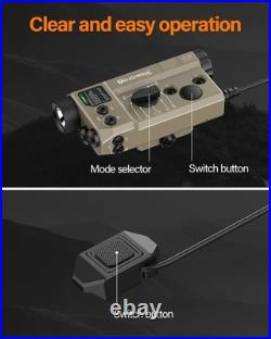 Mlok and Picatinny Mounted Tactical Flashlight Green Laser Infrared(Ir) Laser 3