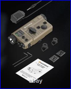 Mlok and Picatinny Mounted Tactical Flashlight Green Laser Infrared(Ir) Laser 3