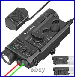 Mlok and Picatinny Mounted Tactical Flashlight Green Laser Red Laser 3 in 1 Comb