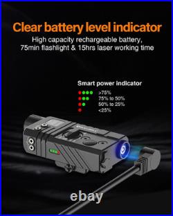 Mlok and Picatinny Mounted Tactical Flashlight Green/Red Laser 3 in 1 Combo, 160
