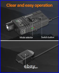 Mlok and Picatinny Mounted Tactical Flashlight Green/Red Laser 3 in 1 Combo, 160