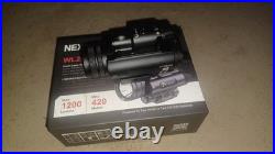 NEXDOT WL25 tactical rail mounted flashlight/green laser 1200lumens 44k candela