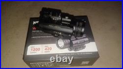 NEXDOT WL25 tactical rail mounted flashlight/green laser 1200lumens 44k candela