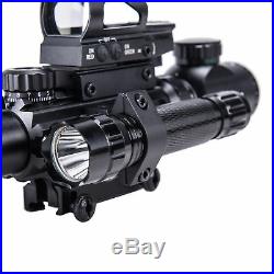 New Rifle Scope 4-16x50 EG w. Holographic 4 Reticle HD Sight & Green Laser Combo