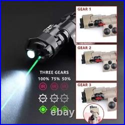 New WADSN MAWL C1+ Laser Green IR Laser Sight White LED Strobe Flashlight