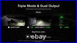 Nitecore NPL25 GL 900 Lumen Rechargeable Mounted Flashlight withGreen Laser Sight