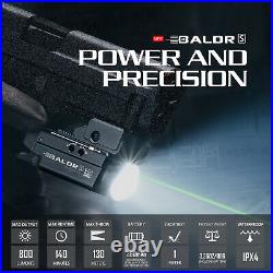 OLIGHT Baldr S 800 Lumen Magnetic USB Rechargeable Weaponlight Green Beam&LED US