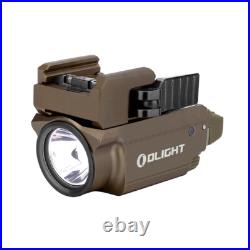 Olight Baldr Mini Desert Rechargeable Pistol Light, 600 Lum, Green Laser/White L