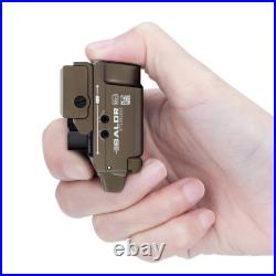 Olight Baldr Mini Desert Rechargeable Pistol Light, 600 Lum, Green Laser/White L
