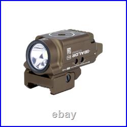 Olight Baldr Mini Desert Rechargeable Pistol Light, 600 Lum, Green Laser/White L