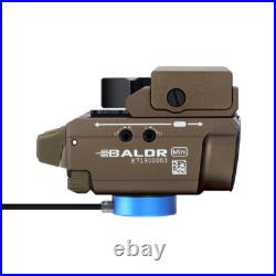 Olight Baldr Mini Desert Tan Rechargeable Pistol Light, Green Laser, 600 Lumens