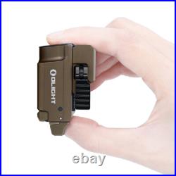 Olight Baldr Mini Desert Tan Rechargeable Pistol Light, Green Laser, 600 Lumens