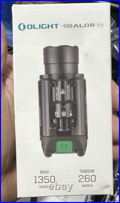 Olight Baldr Pro 1350 Lumen Pistol Flashlight with Green Laser Sight (Black)