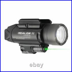 Olight Baldr Pro 1350 Lumen Pistol Flashlight with Green Laser Sight (Black)
