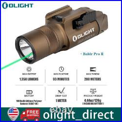 Olight Baldr Pro R Rechargeable Tactical Light Green Laser Sight 1350-lumen US