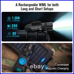 Olight Baldr Pro R Tactical Gun Flashlight Rail Mount Green Pistol Laser NEW