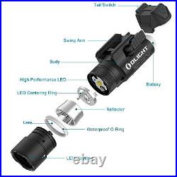 Olight Baldr Pro R Weapon Rechargeable Tactical Flashlight Pistol laser sight US