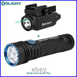Olight Baldr S Pistol Tactical Light+Seeker 3 Pro Bright Rechargeable Flashlight