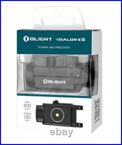 Olight Baldr S Strobe Rechargeable Weapon Light, White LED 800 Lum, Green Laser