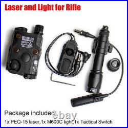 PEQ-15 IR Aiming Sight Red/Green Laser + M600C LED Flashlight + Tactical Switch