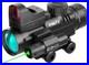 PINTY 4×32 Rifle Scope with 3MOA Red Dot Sight and Green Laser for 20mm Picatinn