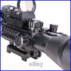 Pinty 4-12X50 Tactical Rangefinder Reticle Rifle Scope Green Laser & Dot Sight