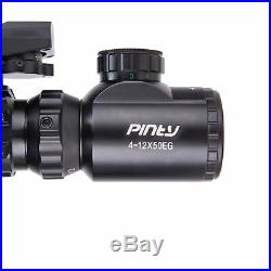 Pinty 4-12x50EG Rangefinder Rifle Scope lluminated With Laser &Red/Green Dot Sight