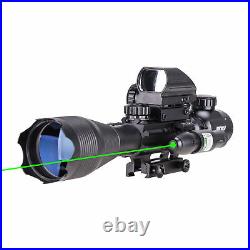Pinty 4-16x50 Rangefinder Rifle Scope WithGreen Laser & Red Green Dot Sight Scope