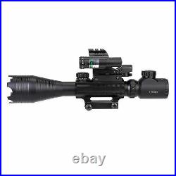Pinty 4-16x50 Rifle Scope With Green Laser & 4 Reticle Dot Sight Scope & 45°Mount