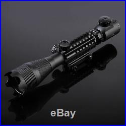 Pinty Rifle Scope 4-16x50 Rangefinder Optic with Reflex Sight + Green Dot Laser