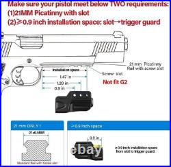 Precision Laser Sight for Pistol Rechargeable, Easy Setup, Class IIIA Rated