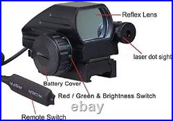 RD22LG Reflex Sight Red and Green 4 Reticle Dot Sight with Green Sight Laser