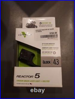 REACTOR R5 Gen 2 Green Laser Sight Glock 43/43x/48 with G43 Instant on holster