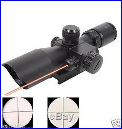 RED Laser 2.5-10x40 Rifle Scope Red+Green illuminated Reticle Riflescope sight