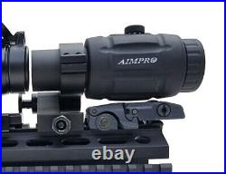 Red Dot Scope with 3x Flip to Side Magnifier Combo Aimpro Red Dot withLaser