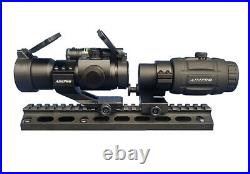 Red Dot Sight with 3x Flip to Side Magnifier Combo Aimpro FTS Mount Laser Sight